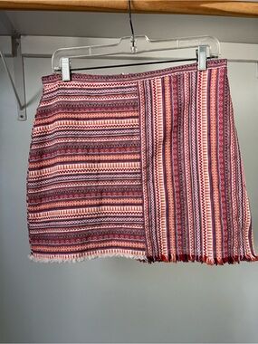 Ally Fashion Boho Stripe Tapestry Mini Skirt Size L